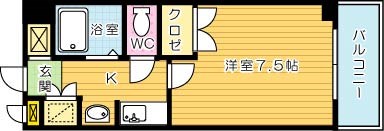 １９－Ｃｕｂｅ 303号室 間取り