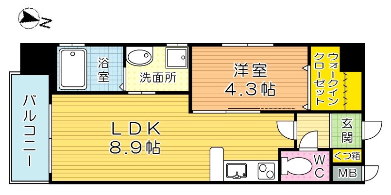 アルゴヴィラージュ天神 701号室 間取り