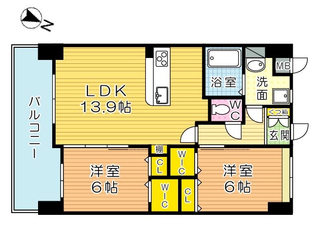 Eagle Port(イーグルポート) 302号室 間取り