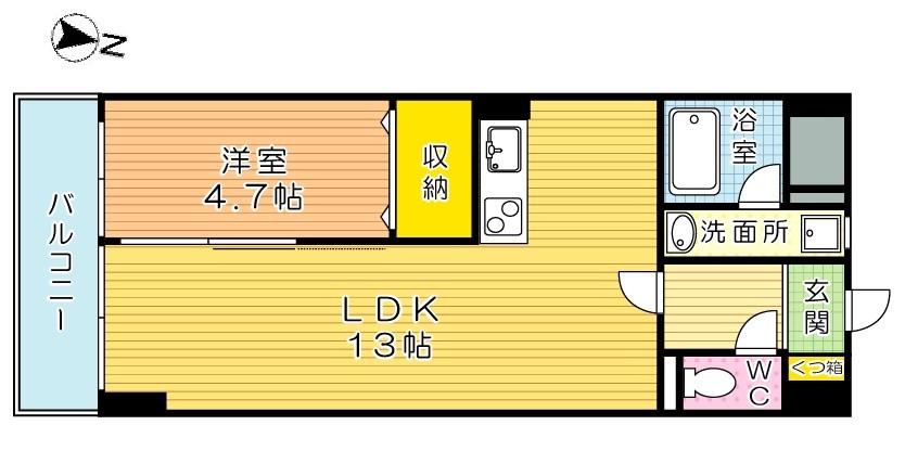 THE SQUARE・Club Residence (ザ・スクエアクラブレジデンス)  402号室 間取り