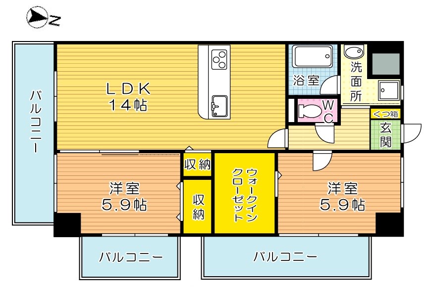 THE SQUARE・Club Residence (ザ・スクエアクラブレジデンス)  701号室 間取り