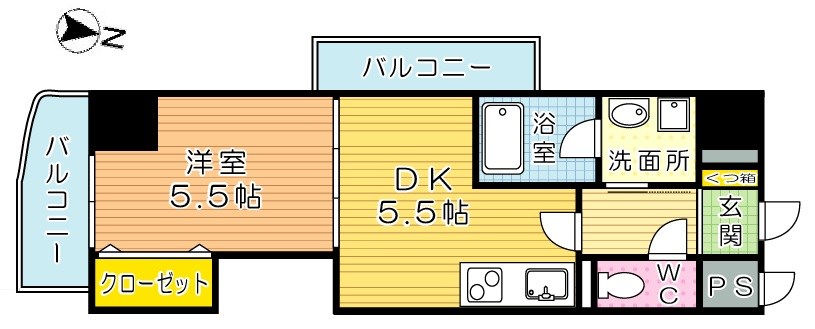 THE SQUARE・Club Residence (ザ・スクエアクラブレジデンス)  606号室 間取り