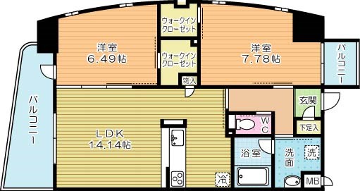 ラフィーネ上葛原 705号室 間取り