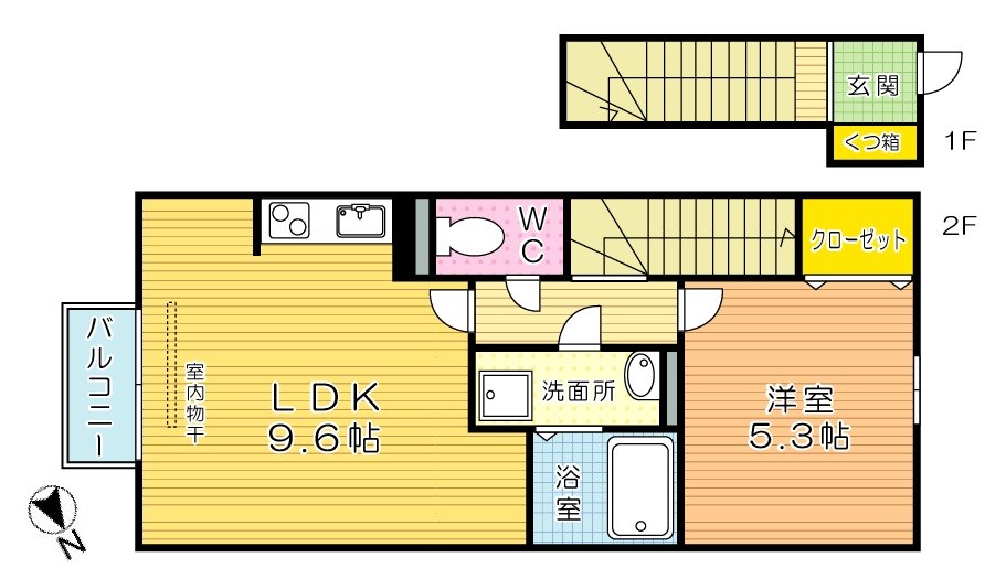 トレス日明壱番館 203号室 間取り