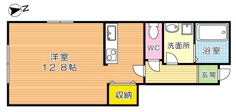 エクシヴ上富野 101号室 間取り