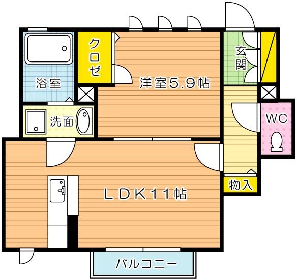 パルタージュ・リアン 101号室 間取り