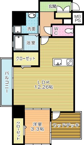 THE HILLS KOKURA（ザヒルズ小倉） 403号室 間取り