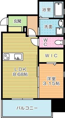 THE HILLS KOKURA（ザヒルズ小倉） 302号室 間取り