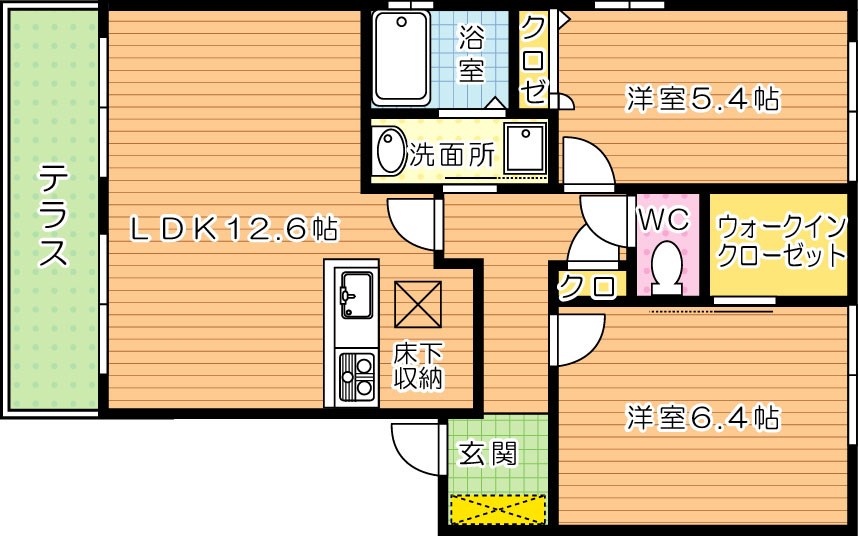 フェリーチェ学研台Ⅰ　Ａ棟 間取り図