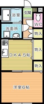 プランドール下富野 101号室 間取り