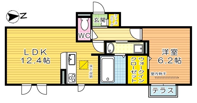 クラポンテＭⅤ 102号室 間取り