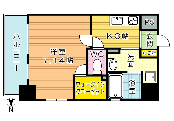 PROTO CITY TOBATA(プロトシティ戸畑) 201号室 間取り