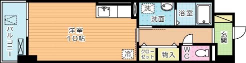 ラインスター三萩野 403号室 間取り