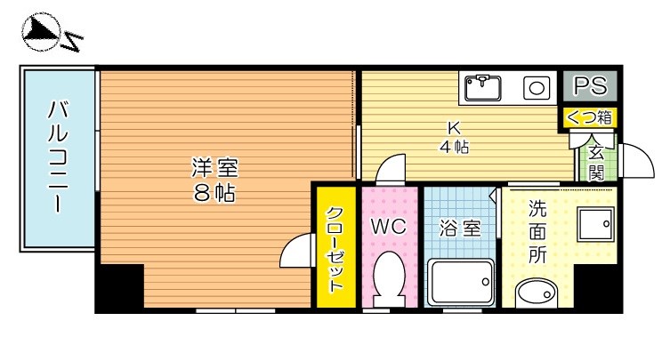 Studie TOBIHATA (スタディ飛幡) 708号室 間取り