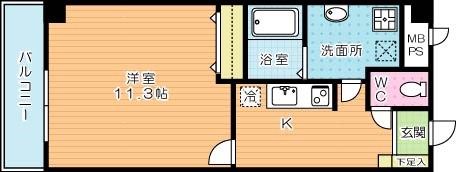 ギャラン貴船 205号室 間取り