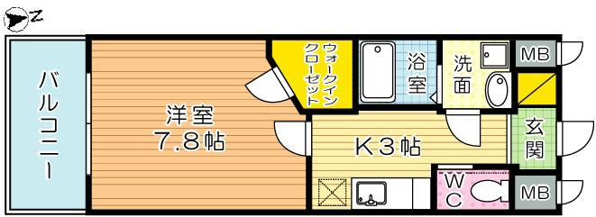 ギャラン竪町  305号室 間取り