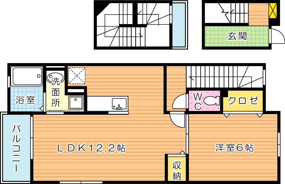 グランペレヤマガタⅡ 間取り図