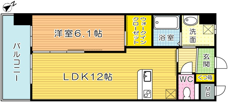 ADVANCE128（アドバンス128） 106号室 間取り