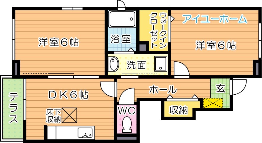 グランソレイユ  102号室 間取り