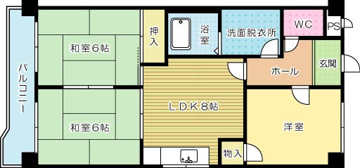 サンハイツ石本 303号室 間取り