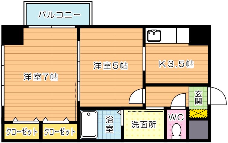 ヒット馬借テラス 401号室 間取り