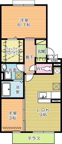 ボヌールチヒロ 105号室 間取り