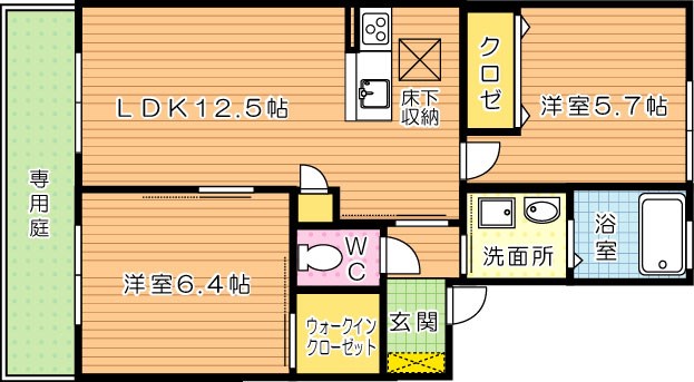 サンベレオ　Ｂ棟 間取り図