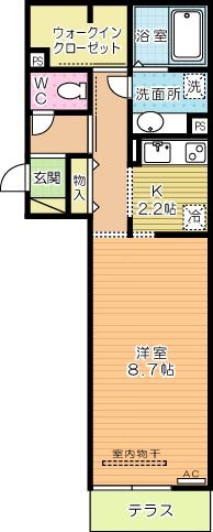 Polonia　Kokura-kita（ポロニアコクラキタ） 108号室 間取り