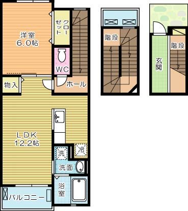 ラインハイム三萩野 302号室 間取り