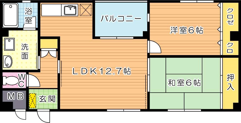  メゾンカトレア 間取り図