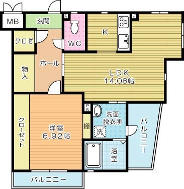 ＲＩＯ　ＣＥＲＥＺＯ(リオセレッソ) 301号室 間取り