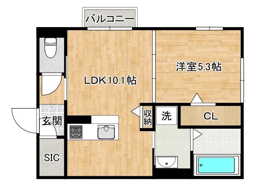 ｍｏｒｅｐｌｕｓ砂津 (モアプラス砂津) 301号室 間取り