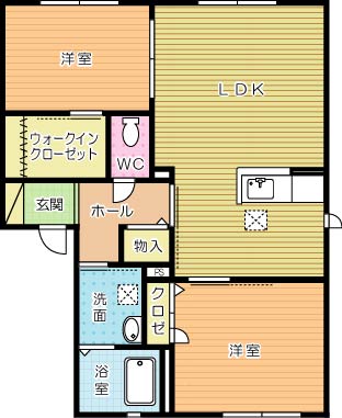 シャーメゾン朽網Ⅱ　Ｃ棟 201号室 間取り