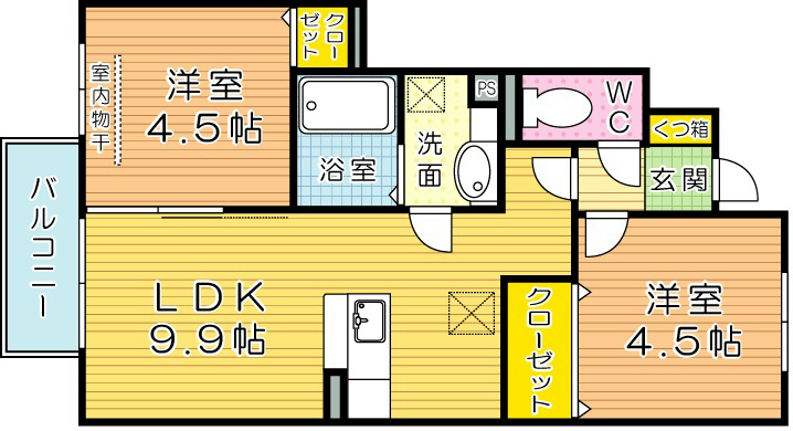 メゾンプランタニエール　キャトル 間取り図