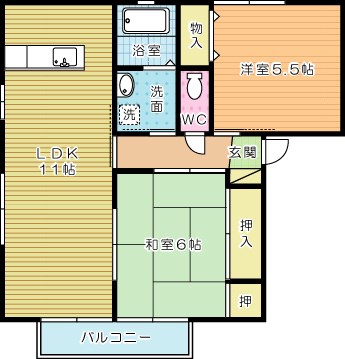 プラティークアヴェニュー　A棟 201号室 間取り