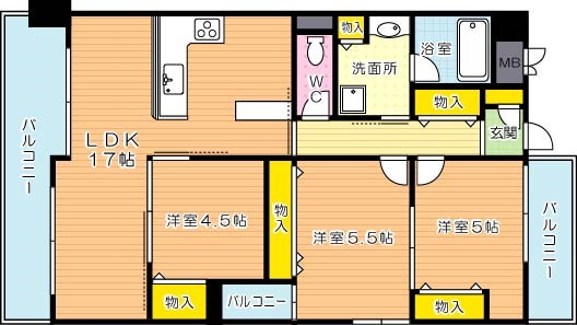 コモグランデ 603号室 間取り