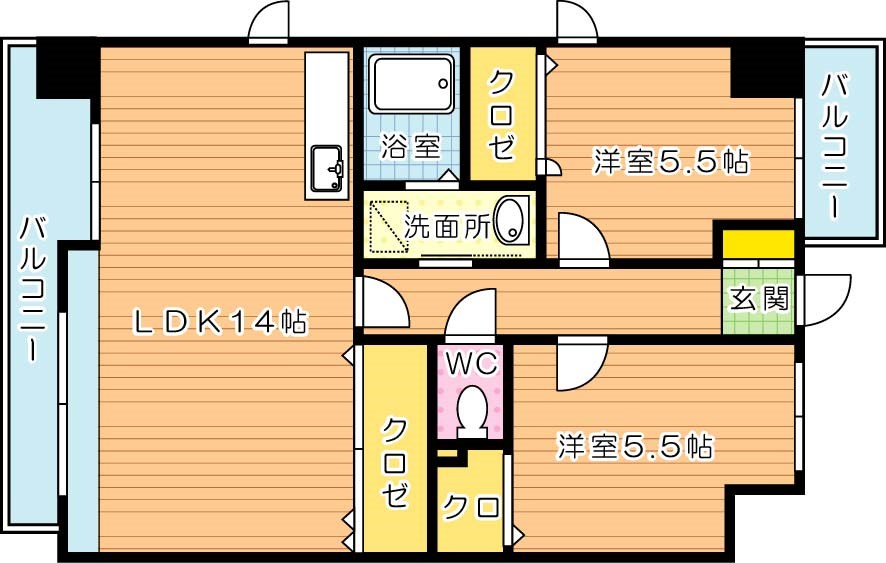 ラファミーユ貴船台 間取り図