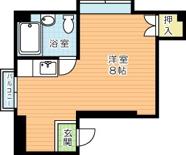 コーポラス旭 401号室 間取り