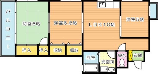 パレス三萩野 間取り図