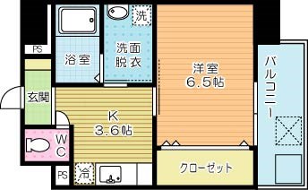 ドレスローズ 801号室 間取り