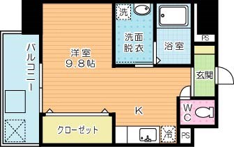 ドレスローズ 804号室 間取り