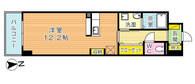 グランド　アイ　香春口 107号室 間取り