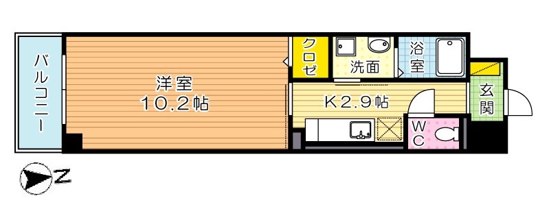 グランド　アイ　香春口 211号室 間取り