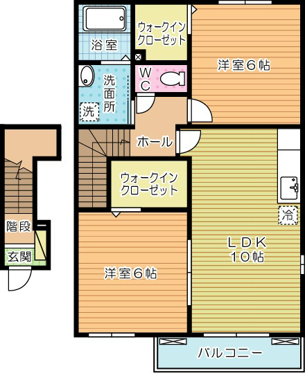 ソレイユ元町 A 201号室 間取り