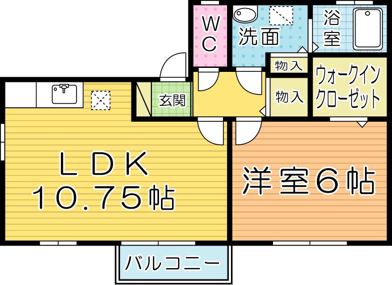 クレールヴィラ 101号室 間取り