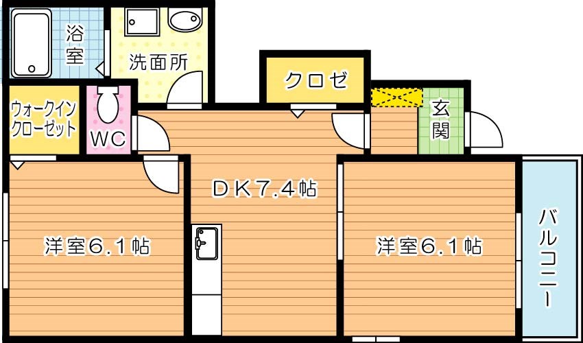 コンフォート八幡Ⅱ 間取り