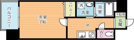 Bergamotto片野駅前(ベルガモット） 303号室 間取り