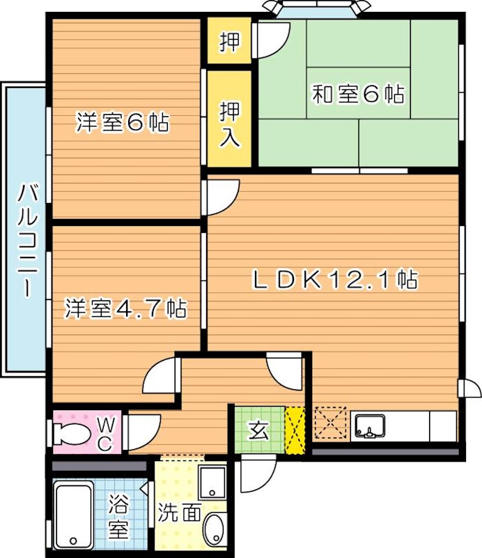 フレグランス学園台　A棟 間取り図