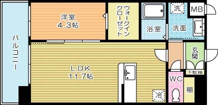 ｍａｌｖａｒｏｓａ(マルヴァローザ) 402号室 間取り