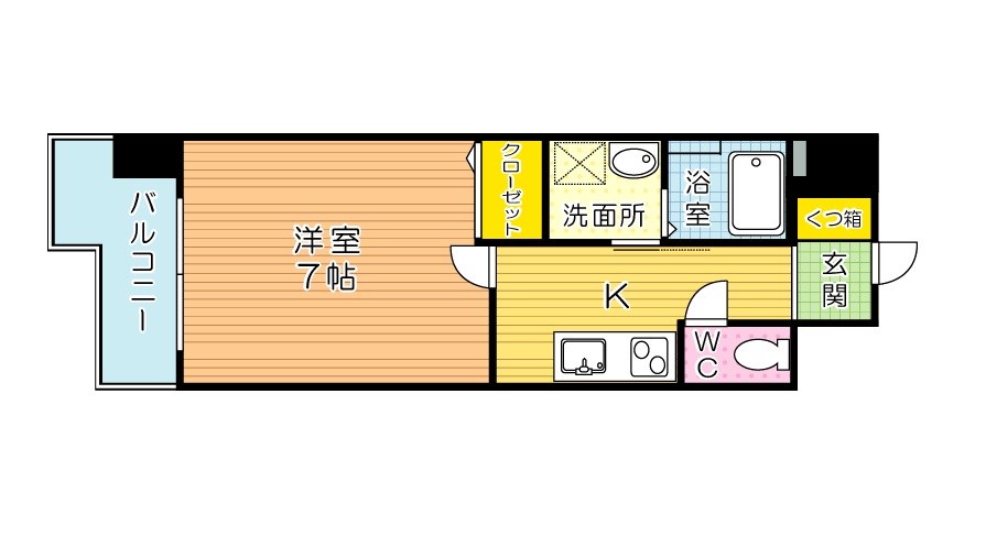 Bergamotto片野駅前(ベルガモット片野駅前） 1003号室 間取り